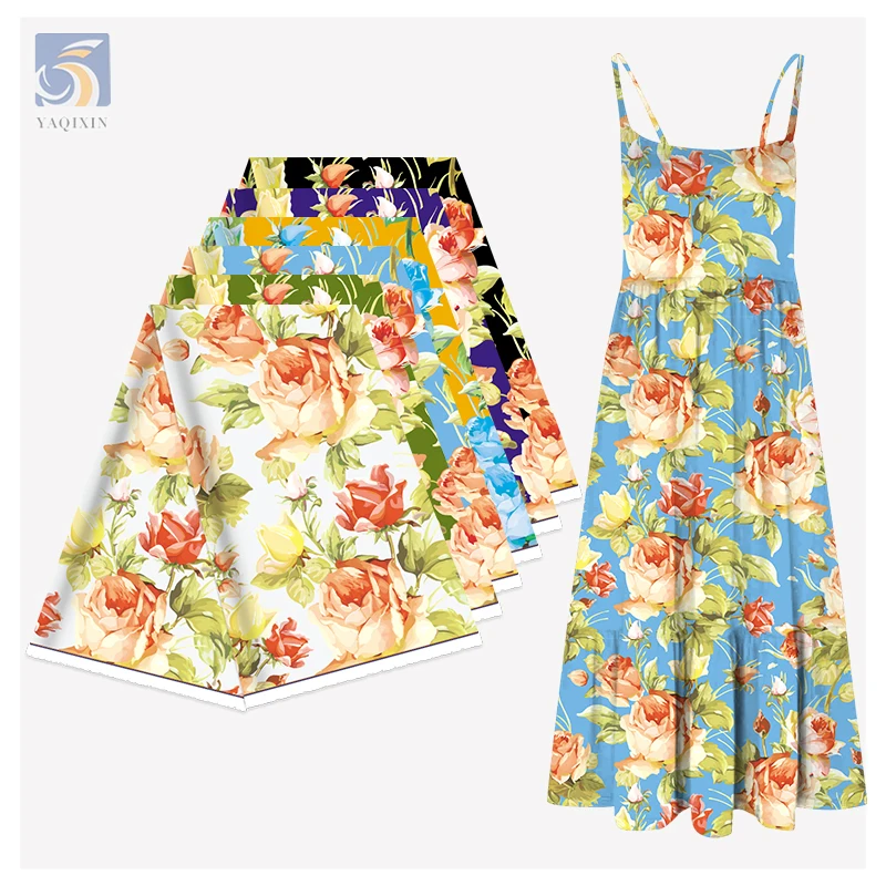 Summer New Style Flower Printed Polyester Fabric Pacific Island Design Hawaiian Print Fabric for Clothing