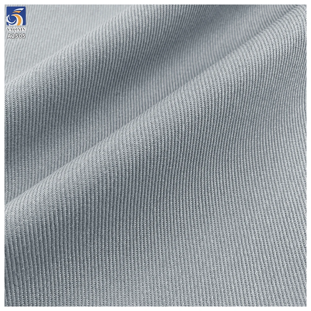 A2505 2026 New 300D 260gsm Thick Washed Jean Denim Look Fabric Cotton Lyocell Polyester Woven Trench Coat Outerwear Fabric - 图片 6