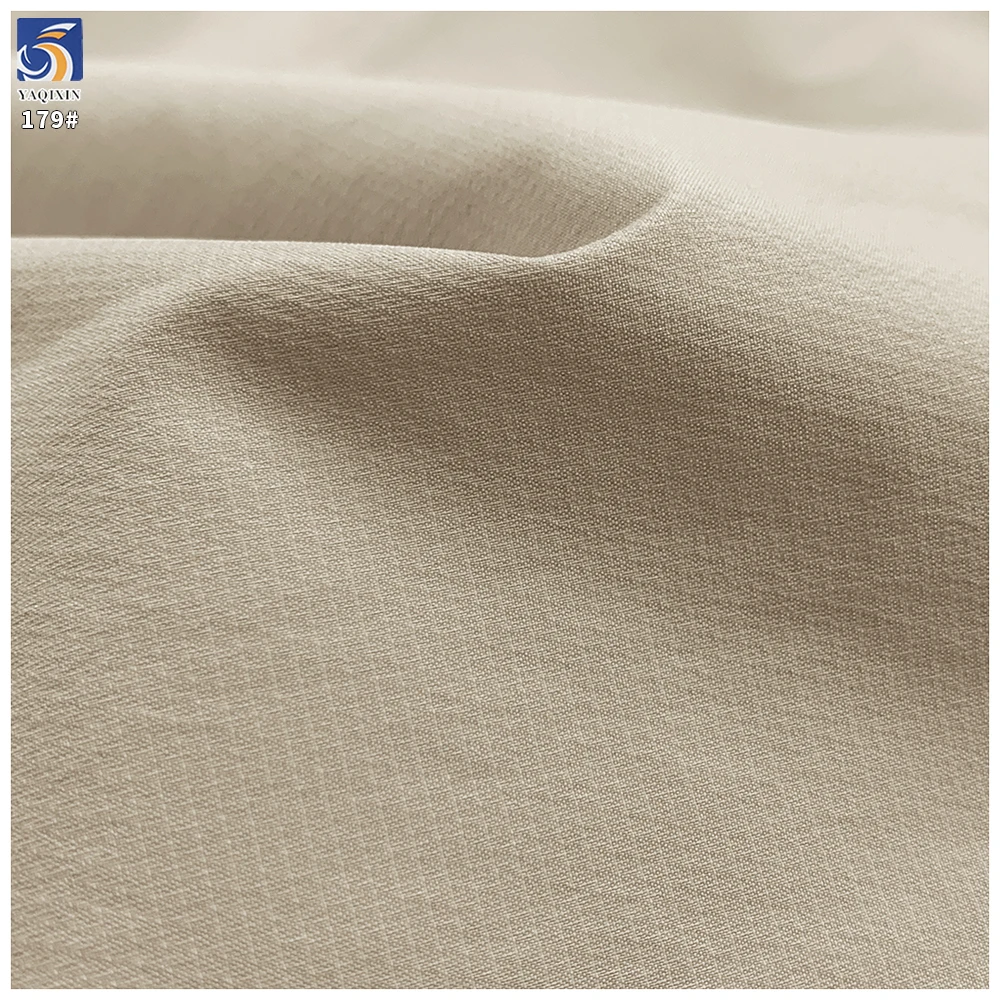 Y-179 145g 1 Yard MOQ Spring Lightweight Thin 100% Polyester Soft Antistatic Fine Twill Fabric for Trench Coat Windbreaker - 图片 6