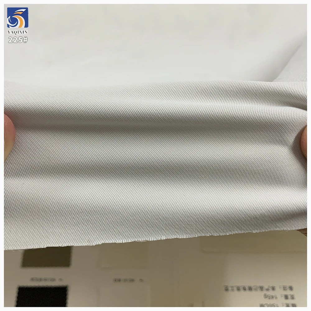 Y-225 New Spring Arrivals Custom 145g Light Grey Blue 100% Polyester Cavalry Fine Twill Fabric for Windbreaker Jacket - 图片 4