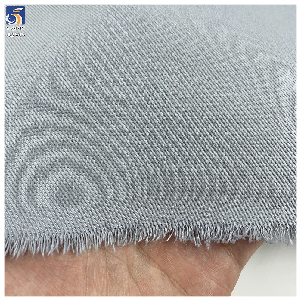 A2505 2026 New 300D 260gsm Thick Washed Jean Denim Look Fabric Cotton Lyocell Polyester Woven Trench Coat Outerwear Fabric - 图片 4