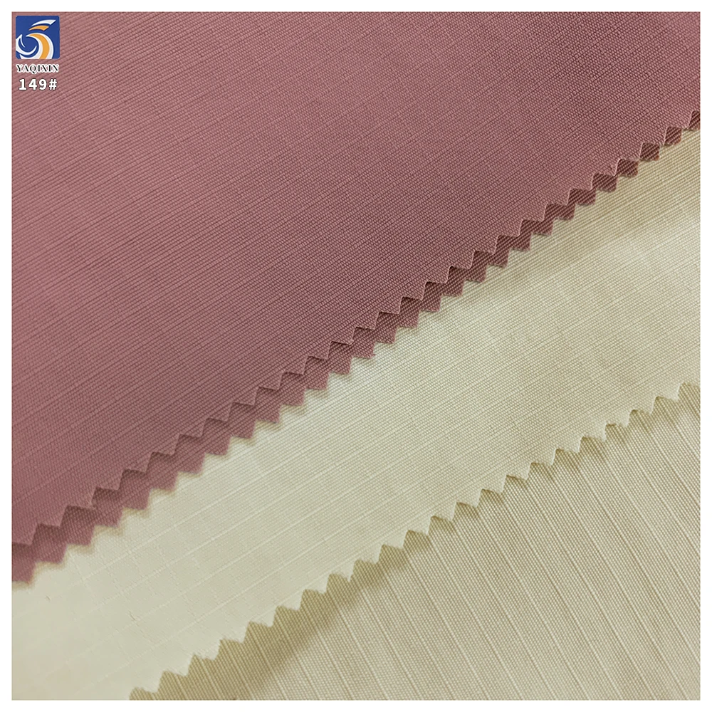 Y-149 Factory Direct Woven Taslan 3mm Grid Matte Texture 100% Nylon Water Resistant Fabric Soft for Trench Coat/Hat/Bag - 图片 4