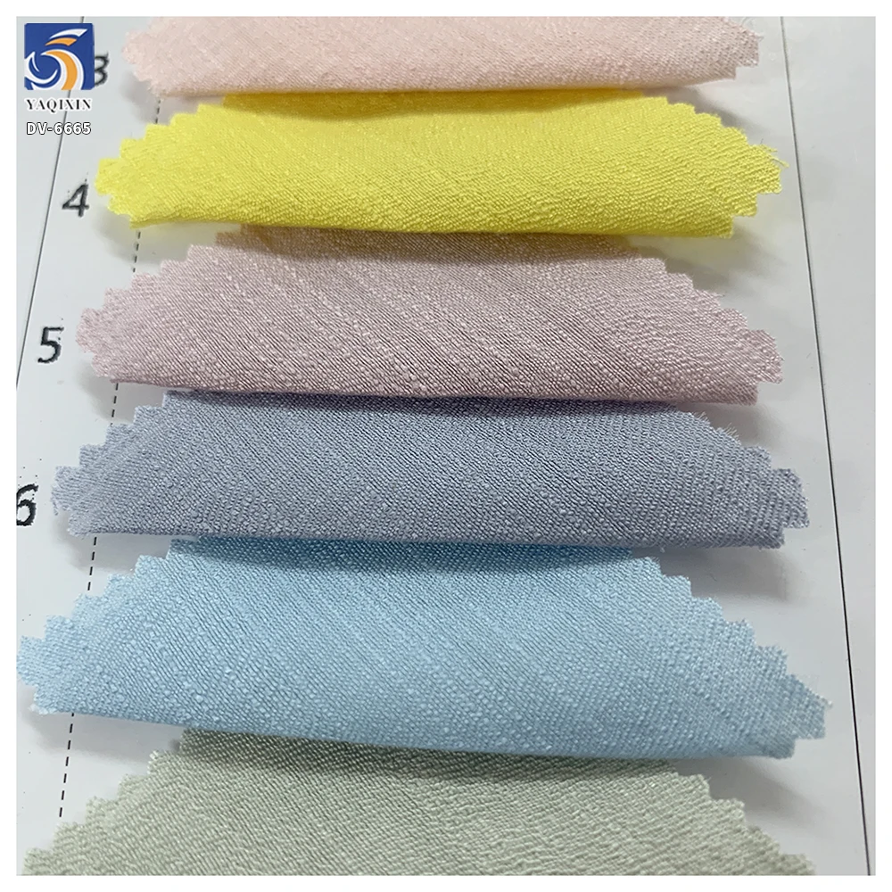 DV-6665 High Quality 100gsm 85 Rayon 15 Polyester Sustainable/Eco Friendly Women Summer Dress Blouse Fabric OEM Chiffon - 图片 6