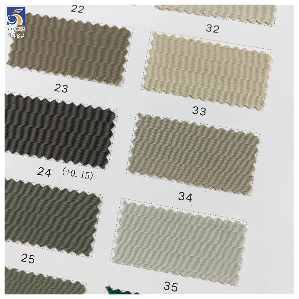 Y-148 135g OEM Factory Taslon 100% Nylon Water Resistant 0.5cm Grid Water-Repellent Fabric for Jacket Coat Apparel - 图片 6