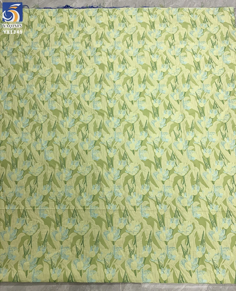 YX1349 High Quality Chinese Floral Brocade Fabric for Dress Light Green 5 Yards 100 Polyester Jacquard Brocade Fabric - 图片 2