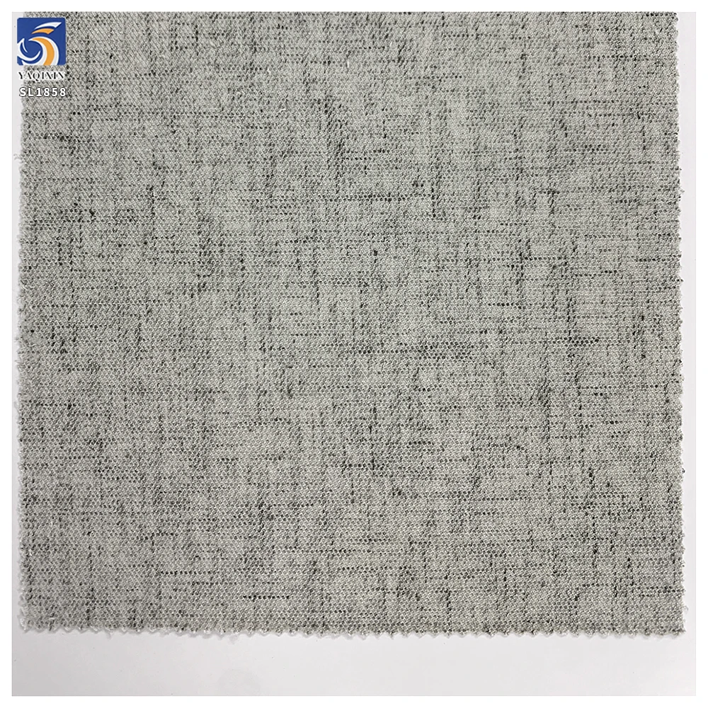 SL1858 240g Blend Material 87% Polyester 7% Linen 6% Spandex Gray Fashionable Stretch Slub Linen Fabric for Suiting - 图片 6