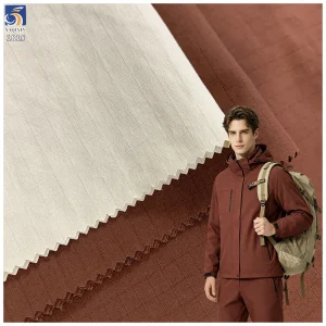 Y-181 High Quality T800 145g 100% Polyester Antistatic Large Grid Wrinkle Free Fabric 150cm for Backpack Sportswear Jacket