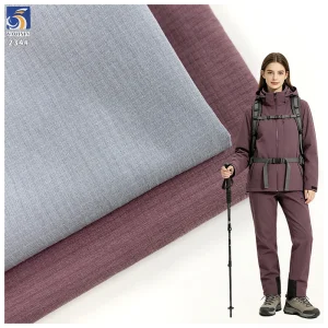 Y-234 Abrasion Resistant 125g Wrinkle Free 3x6mm Plaid Jacquard 100% Polyester Fabric Windbreaker Sports Fabric