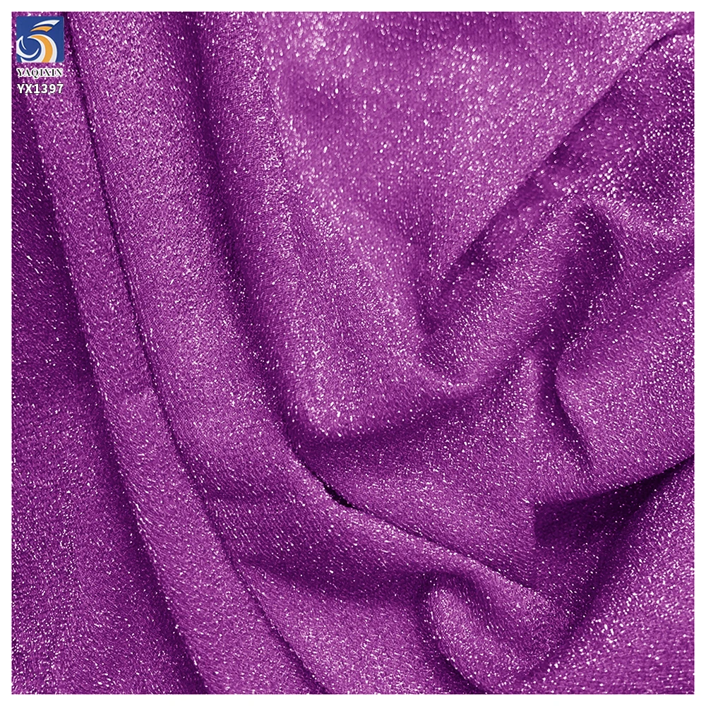YX1397 Wholesale 170gsm 70% Polyester 25% Lurex 5% Spandex Shiny Cable Knit Stretch Fabric 160cm for Ladies Top Dress Apparel - 图片 4