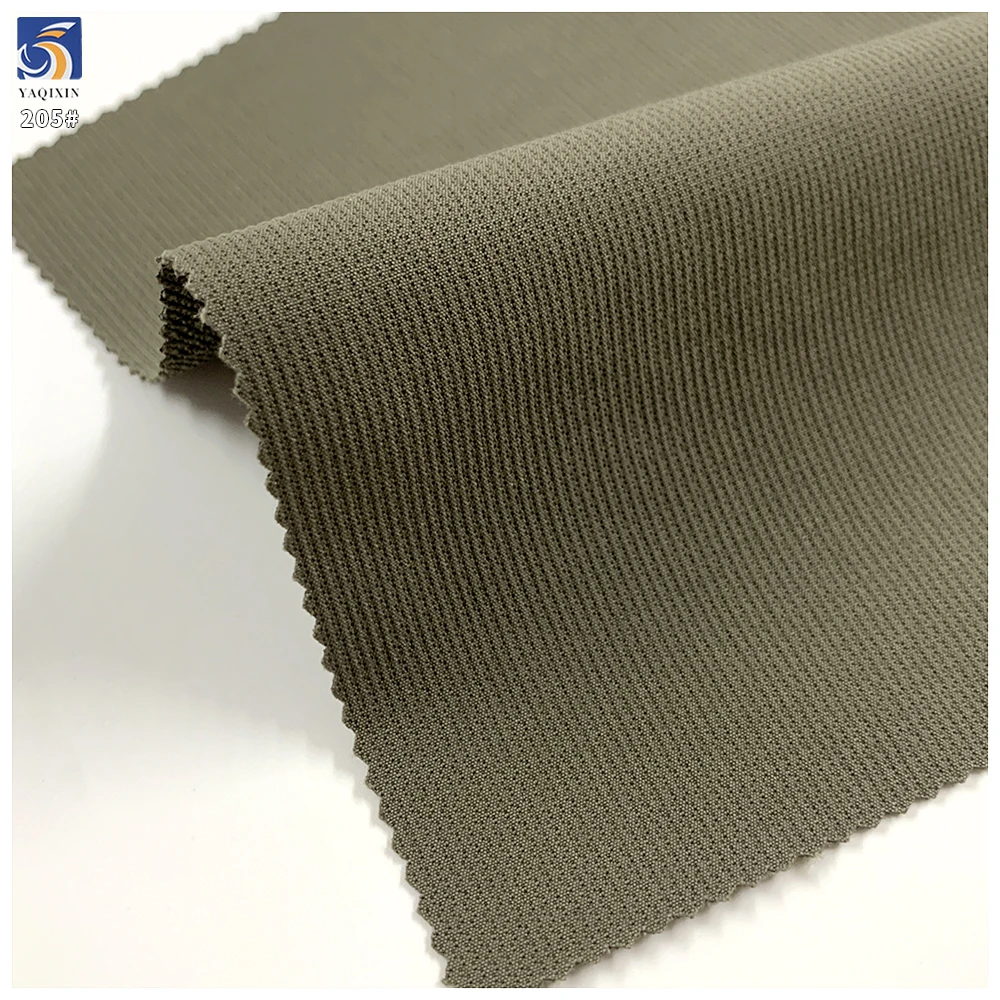 Y-205 250g Popular Summer Mountaineering Fabric Light Khaki No-Wash 100 Polyester Striped Fabric 150cm Wrinkle Free - 图片 5