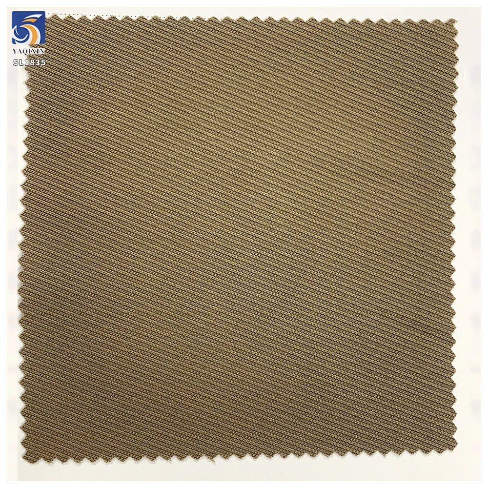 SL1835 250g 76% Polyester 21% Cotton 3% Spandex Big Twill Fabric Anti-Wrinkle 4 Way Stretch Tr Khaki Twill Fabric for Suit - 图片 3