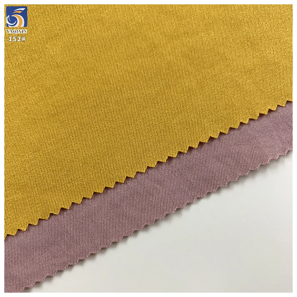 Y-152 Low MOQ 165g Cotton Like 100% Polyester Sand Washed Mustard Fine Mini Twill Fabric 150cm for Womens Apparel - 图片 5