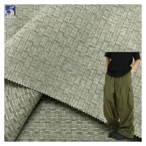 A8889 150cm 250g China Wholesale Jacquard Plaid 100% Cotton Fabric Woven Cotton Plaid Pants Fabrics