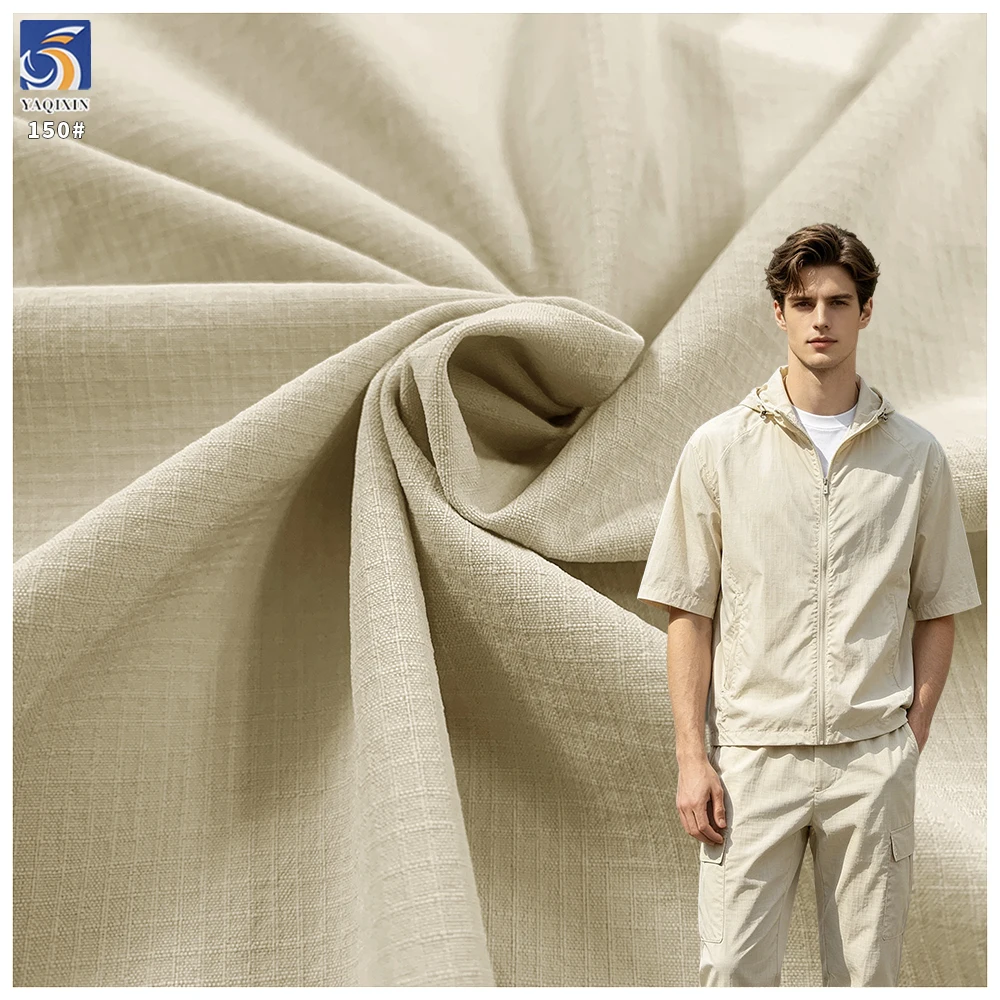 Y-150 Functional 140g 70D 90% Nylon 10% Spandex 4 Way Stretch Waterproof Anti Static Grid Fabric for Outdoor Jacket Pants