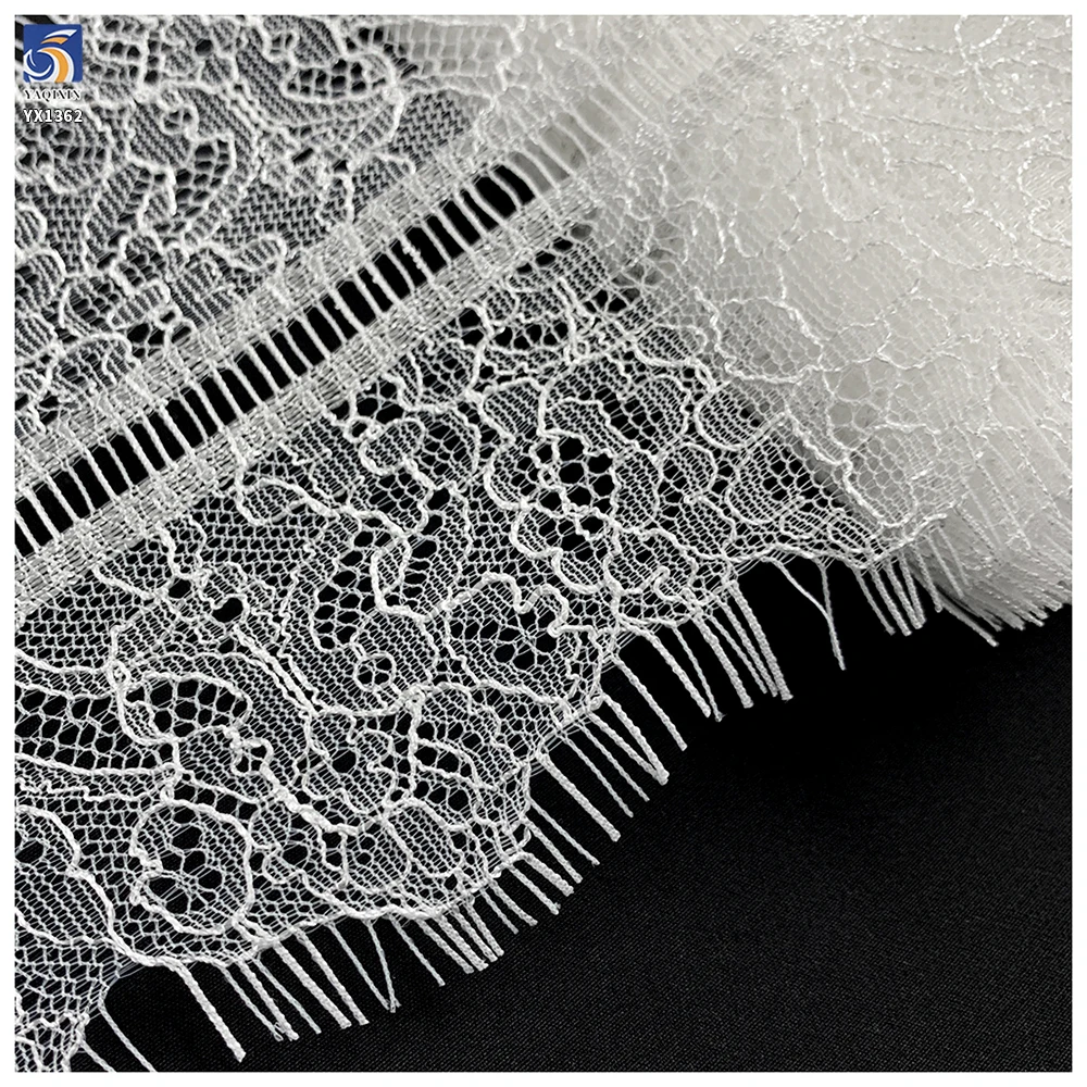 YX1362 35CM*300CM Super Cheap Price Clothing Accessories Lace Multicolored Embroidered Eyelash Lace Fabric Wholesale - 图片 4