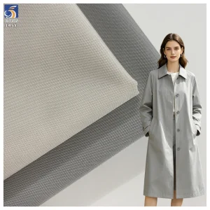 Y-145 Factory Price 150g 100% Polyester Soft Mini Oxford Stripe Waterproof Fabric 150cm for Trench Coat OEM