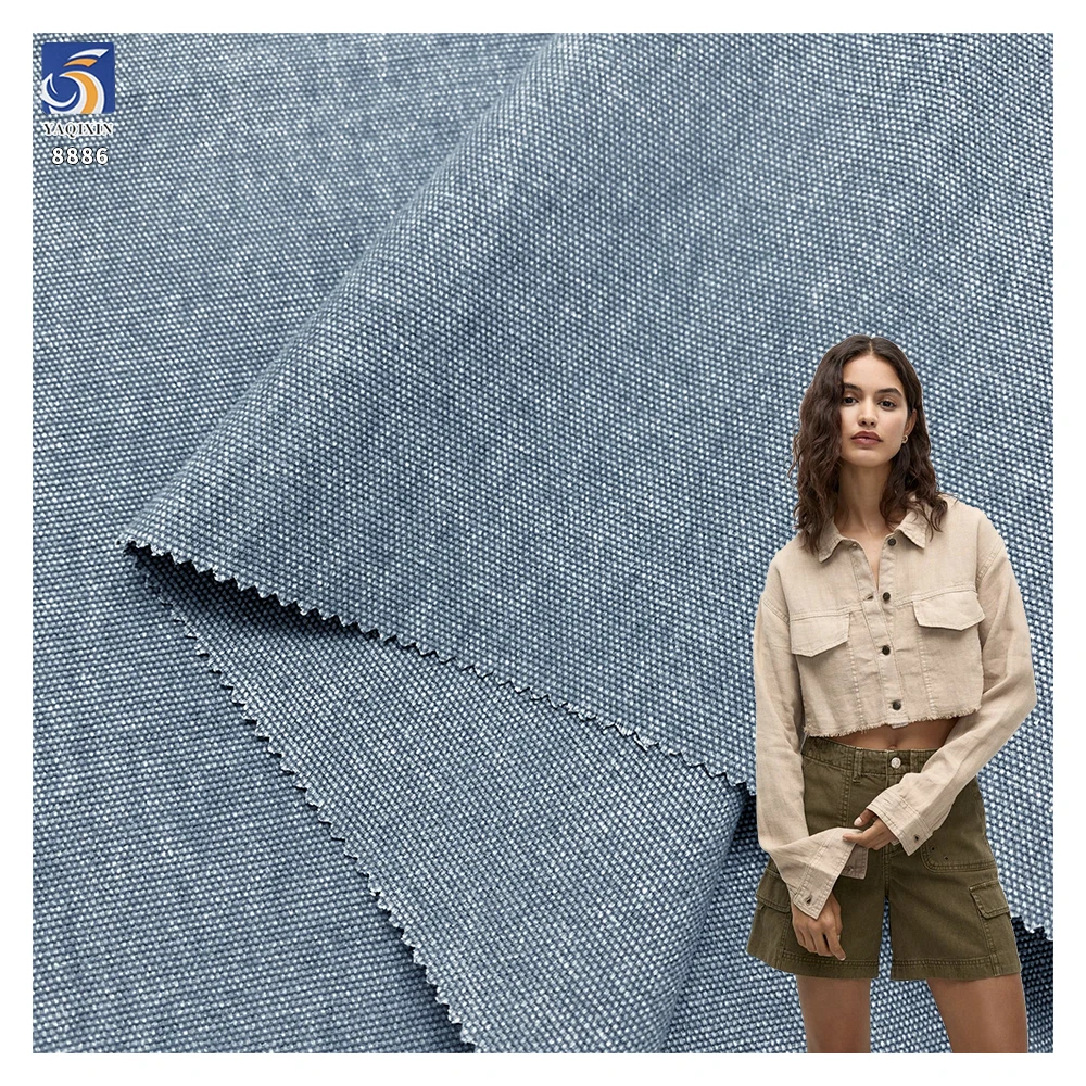 A8886 280g Newly Manufactured Woven Solid Color Washed Martin Canvas Fabric New 100 Cotton Canvas Shirt Clothing Fabrics