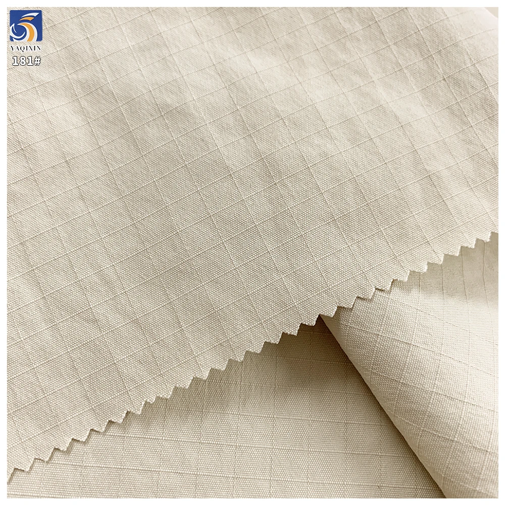 Y-181 High Quality T800 145g 100% Polyester Antistatic Large Grid Wrinkle Free Fabric 150cm for Backpack Sportswear Jacket - 图片 3