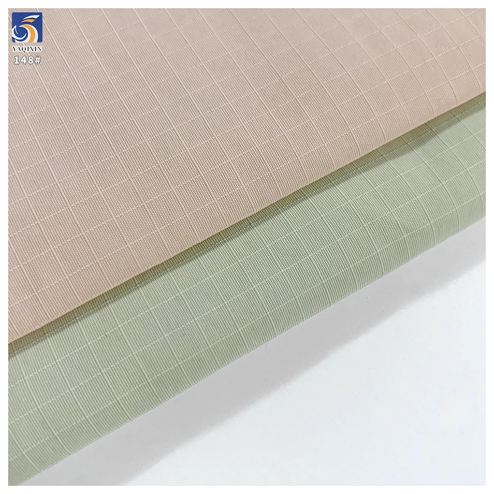 Y-148 135g OEM Factory Taslon 100% Nylon Water Resistant 0.5cm Grid Water-Repellent Fabric for Jacket Coat Apparel - 图片 5
