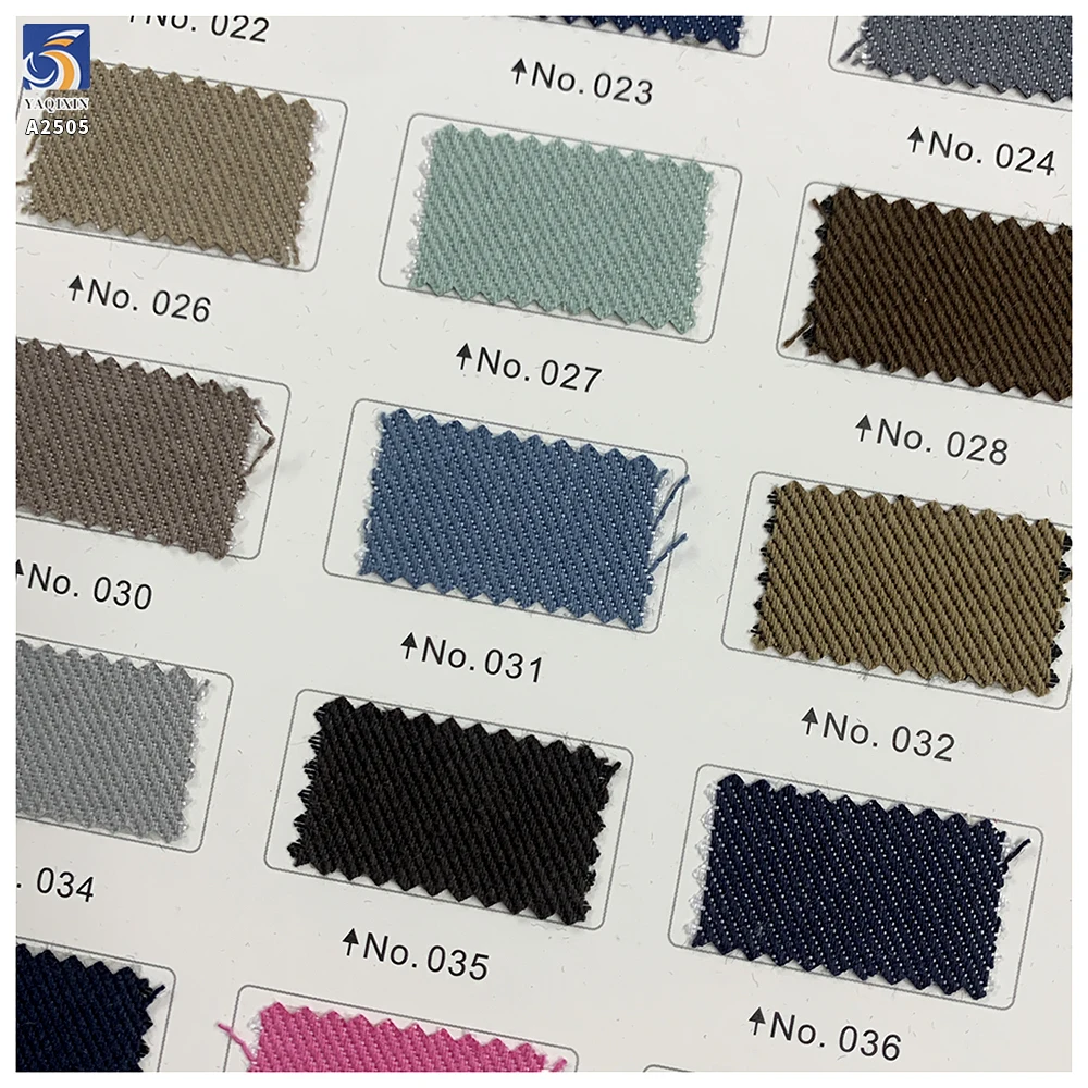 A2505 2026 New 300D 260gsm Thick Washed Jean Denim Look Fabric Cotton Lyocell Polyester Woven Trench Coat Outerwear Fabric - 图片 2