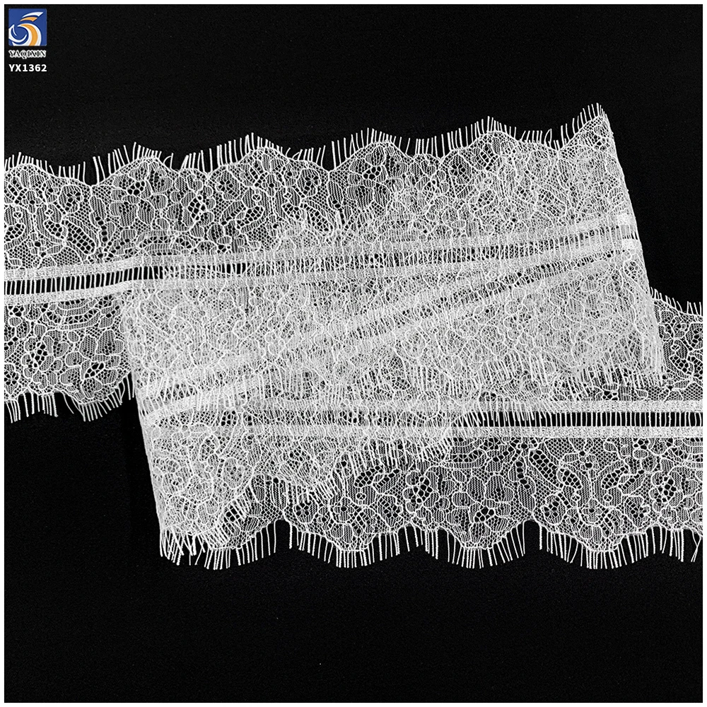 YX1362 35CM*300CM Super Cheap Price Clothing Accessories Lace Multicolored Embroidered Eyelash Lace Fabric Wholesale - 图片 5