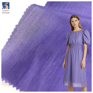 DV8210 Lightweight 50gsm Soft Skin-Friendly Breathable Blended Silk Chiffon Polyester Fabric for Summer Fashion Dress