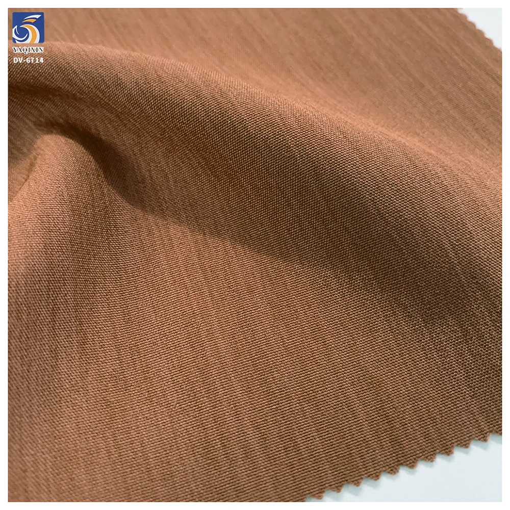 DV-6714 Cheap Wholesale 135g Brown Fashion 70% Polyester 30% Nylon Micro Crinkle Chiffon Fabric Airy for Womens Blouse RTS - 图片 4