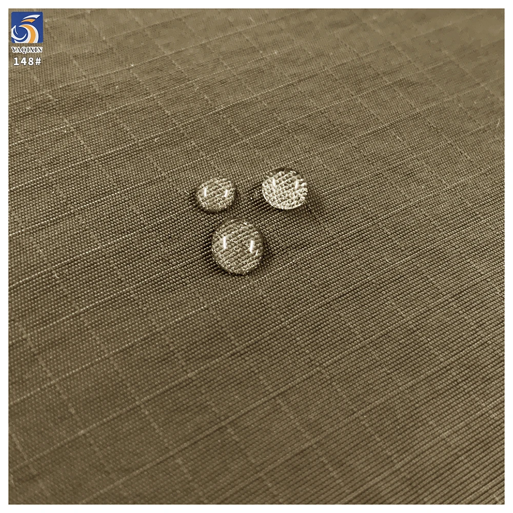 Y-148 135g OEM Factory Taslon 100% Nylon Water Resistant 0.5cm Grid Water-Repellent Fabric for Jacket Coat Apparel - 图片 3