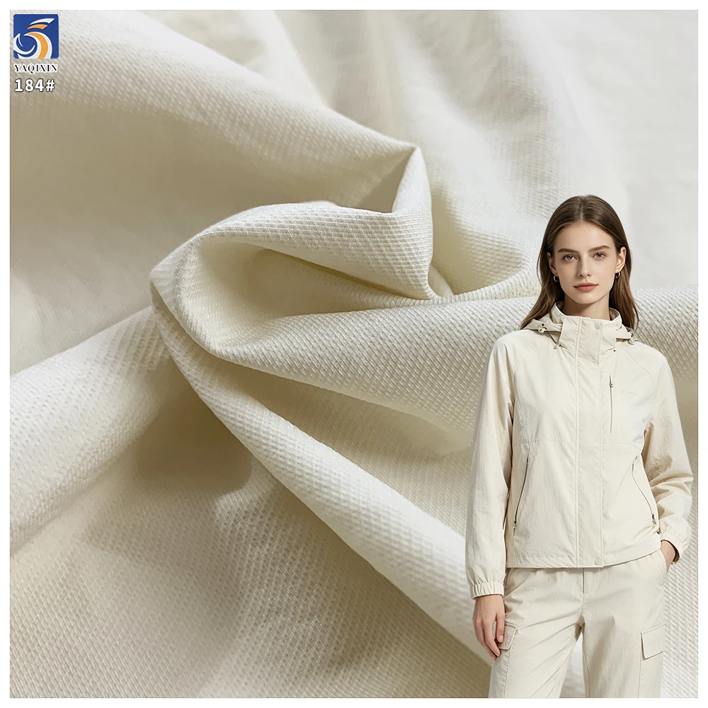Y-184 165g Windbreaker Plain Dyed Easy-Care 100% Polyester Cavalry Twill Fabric Lightweight for New Spring Coat