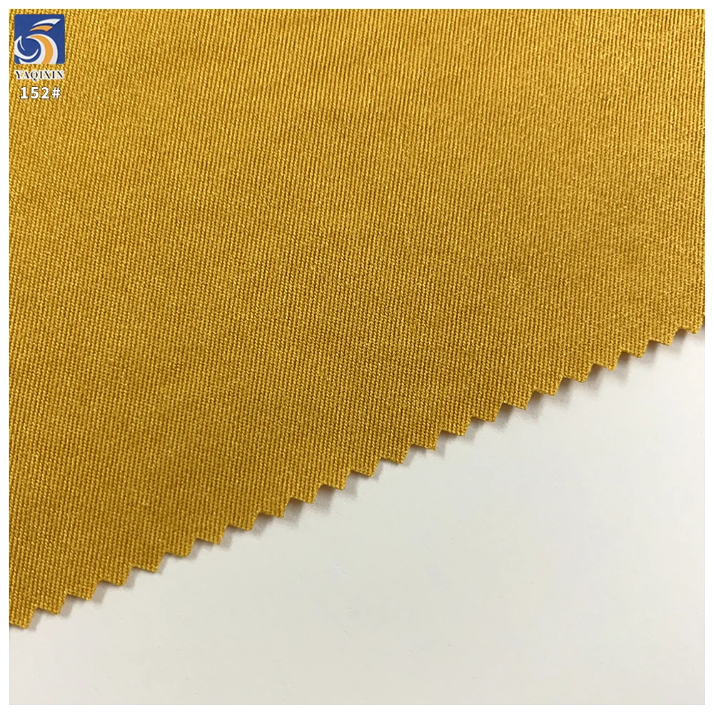 Y-152 Low MOQ 165g Cotton Like 100% Polyester Sand Washed Mustard Fine Mini Twill Fabric 150cm for Womens Apparel - 图片 2