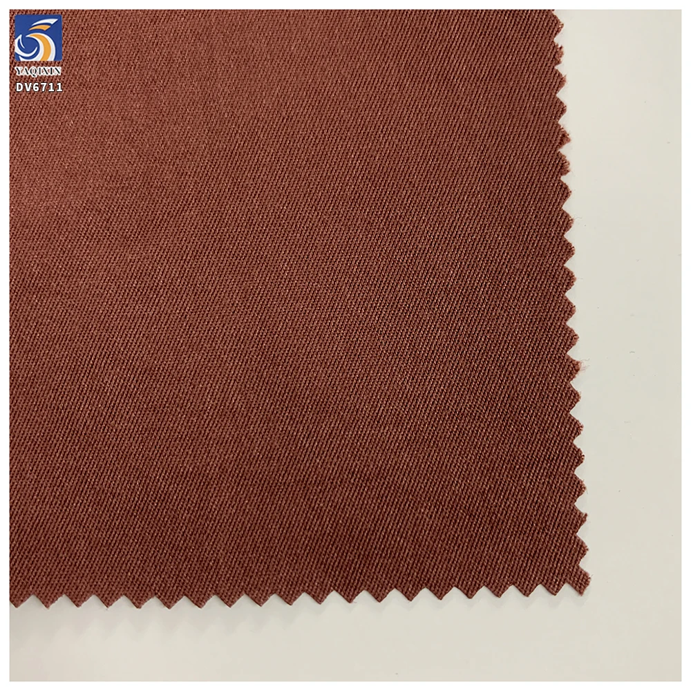 DV6711 Competitive Price 160gsm Breathable Sand-Washed 100% Polyester Dark Red Twill Fabric for Yamamoto Pant Shirts - 图片 3