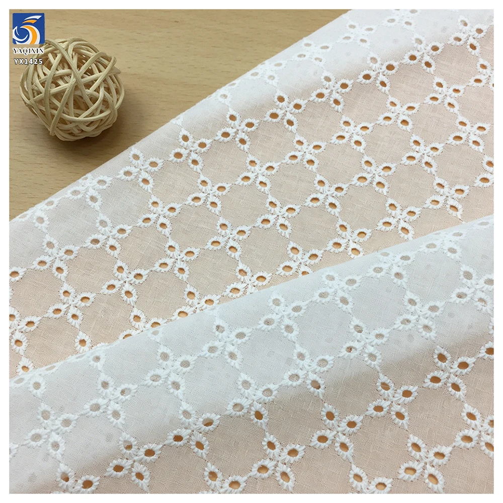 YX1425 2026 Spring Trendy Vintage 100% Cotton Water Soluble Embroidery Fabric 130g Hollow Out Lace Fabric for Dress Wholesale - 图片 5