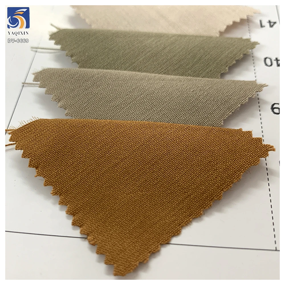 DV-6669 New Light Khaki Neutral Color 70% Rayon 30% Polyester Woven Blend Clothing Woman's Suiting Fabric From China - 图片 5
