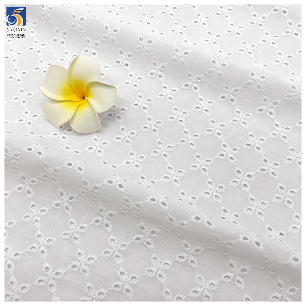 YX1425 2026 Spring Trendy Vintage 100% Cotton Water Soluble Embroidery Fabric 130g Hollow Out Lace Fabric for Dress Wholesale - 图片 2
