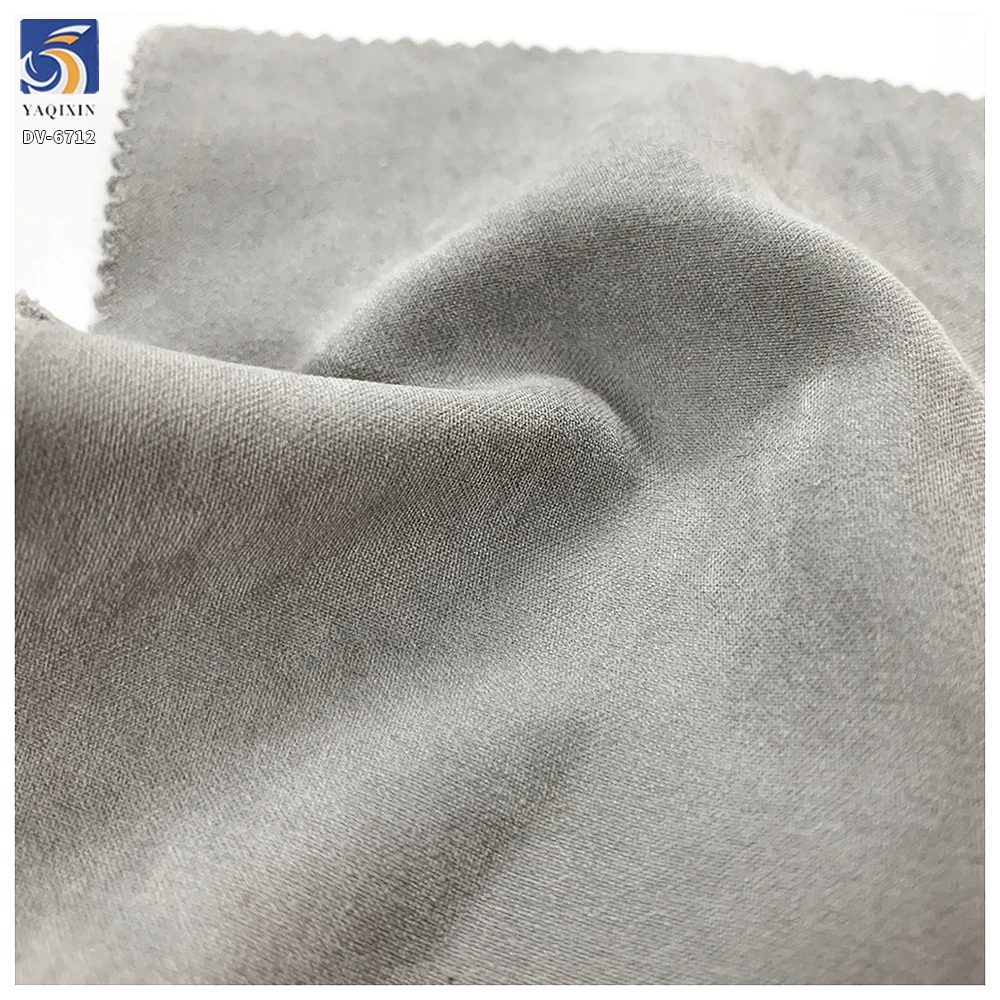 DV-6712 160/210gsm Good Drape Wrinkle Resistant 90 Polyester 10 Nylon Acetate Velvet Brushed Fabric for Coat/Blazer/Suiting - 图片 2