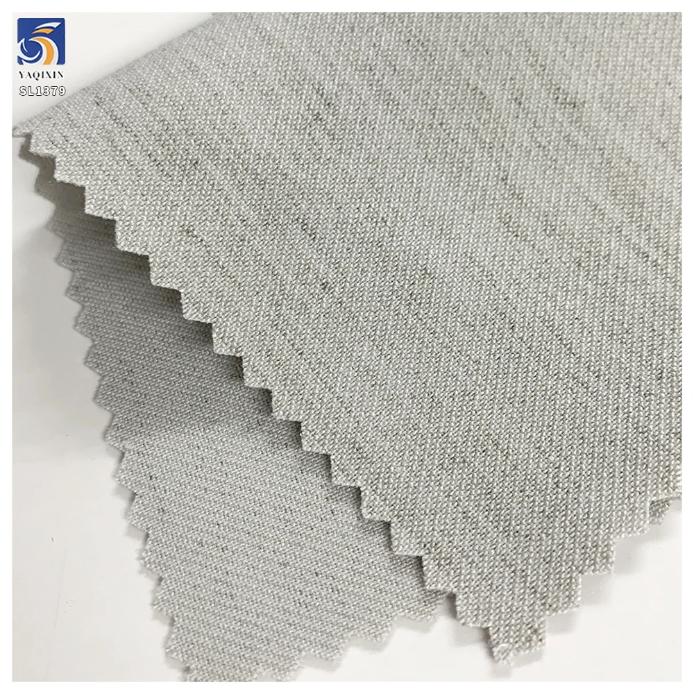 SL1379 270g 70% Polyester 15% Cellulose 7% Lyocell 3% Worsted Wool 5% Spandex Blend TR Heather Gray Stretch Fabric for Suit - 图片 3