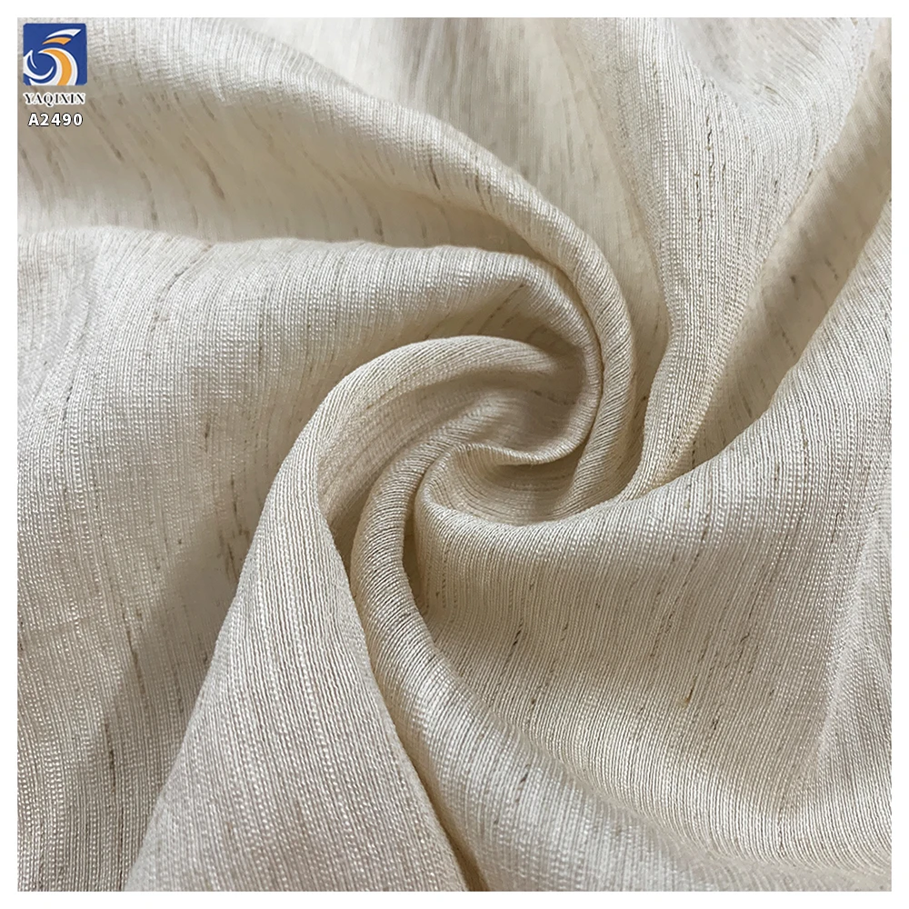 A2490 105g Woven Plain Color Premium Lightweight Linen Fabric for Clothing - 图片 3