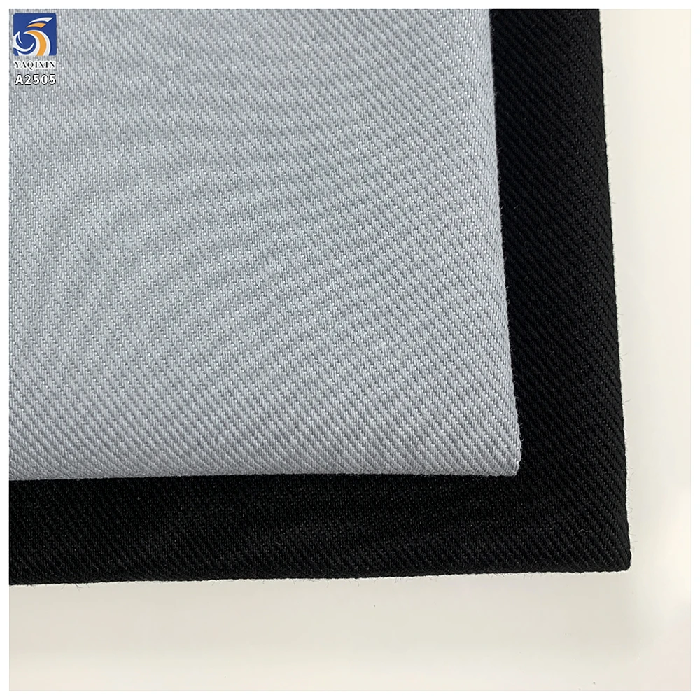 A2505 2026 New 300D 260gsm Thick Washed Jean Denim Look Fabric Cotton Lyocell Polyester Woven Trench Coat Outerwear Fabric - 图片 3