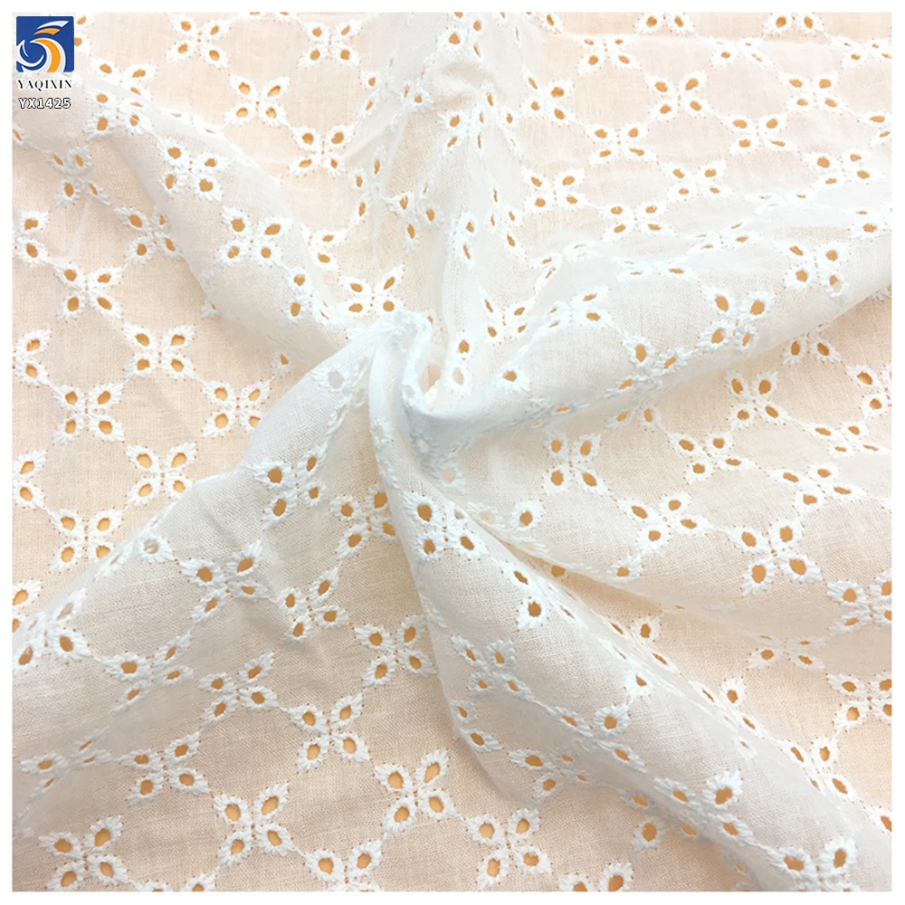 YX1425 2026 Spring Trendy Vintage 100% Cotton Water Soluble Embroidery Fabric 130g Hollow Out Lace Fabric for Dress Wholesale - 图片 4