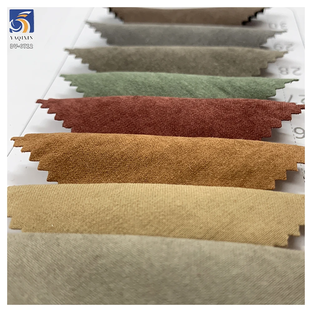 DV-6712 160/210gsm Good Drape Wrinkle Resistant 90 Polyester 10 Nylon Acetate Velvet Brushed Fabric for Coat/Blazer/Suiting - 图片 6