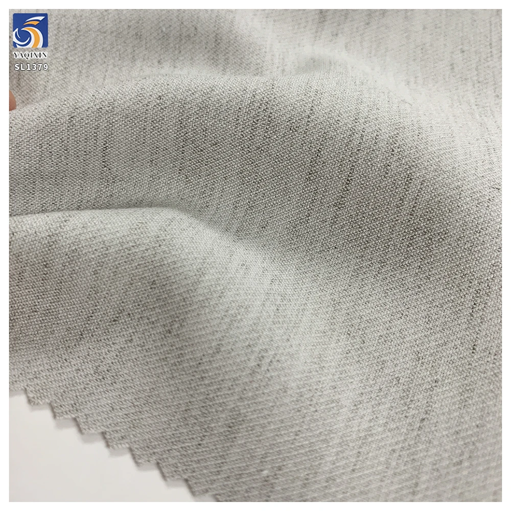 SL1379 270g 70% Polyester 15% Cellulose 7% Lyocell 3% Worsted Wool 5% Spandex Blend TR Heather Gray Stretch Fabric for Suit - 图片 4