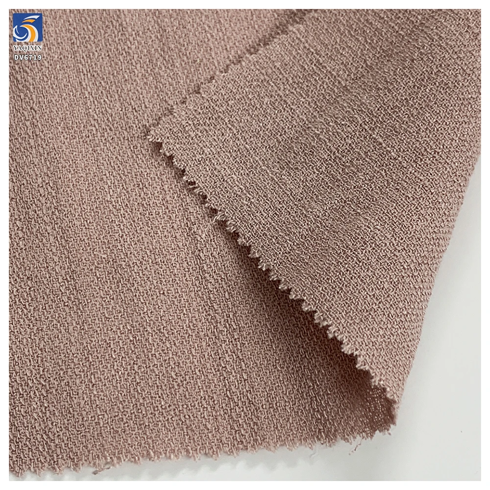 DV6719 Retro Woven Dyeing Design 150gsm 92 Rayon 8 Nylon Vest Suit Fabric for Women - 图片 2