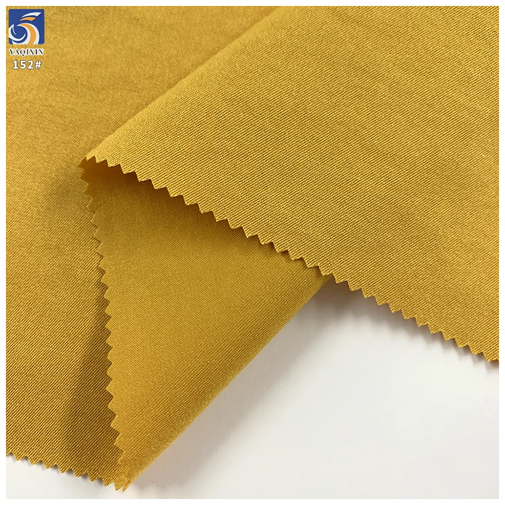 Y-152 Low MOQ 165g Cotton Like 100% Polyester Sand Washed Mustard Fine Mini Twill Fabric 150cm for Womens Apparel - 图片 6