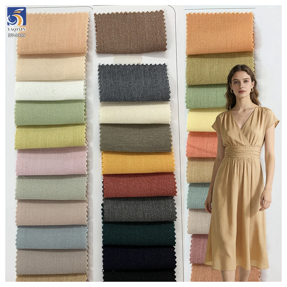 DV-9998 185g New 2026 Lightweight TR Twill Stretch Poly Rayon Spandex Fabric High Stretch TR Twill Fabric for Dress/Suit