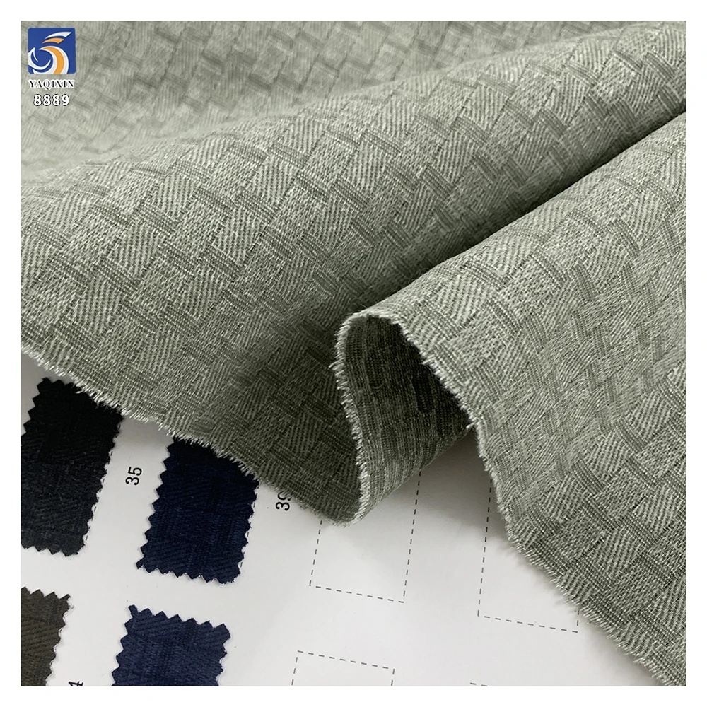 A8889 150cm 250g China Wholesale Jacquard Plaid 100% Cotton Fabric Woven Cotton Plaid Pants Fabrics - 图片 4