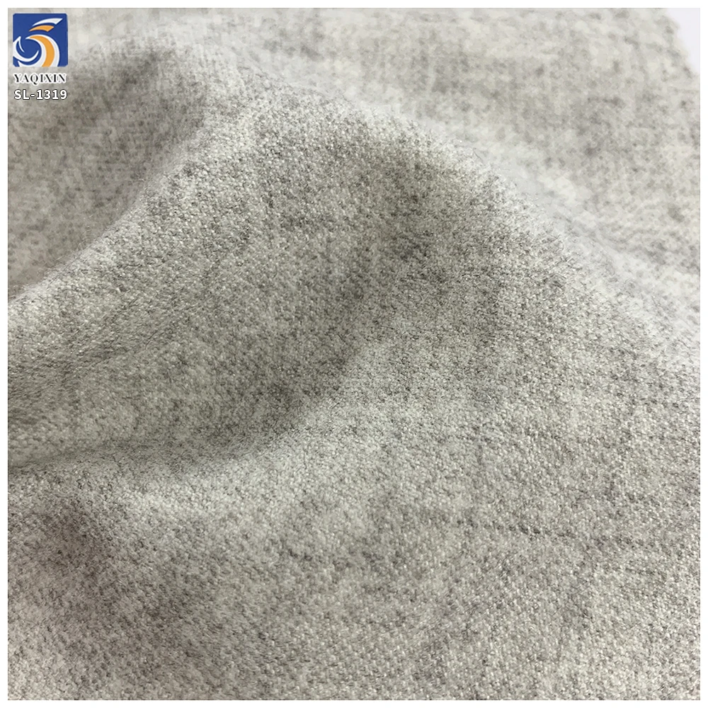 SL1319 280g Wholesale 65% Cotton 30% Polyester 5% Spandex Gray Brushed Stretch Suit Fabric Woman Suit Pant Stretch Fabric - 图片 4