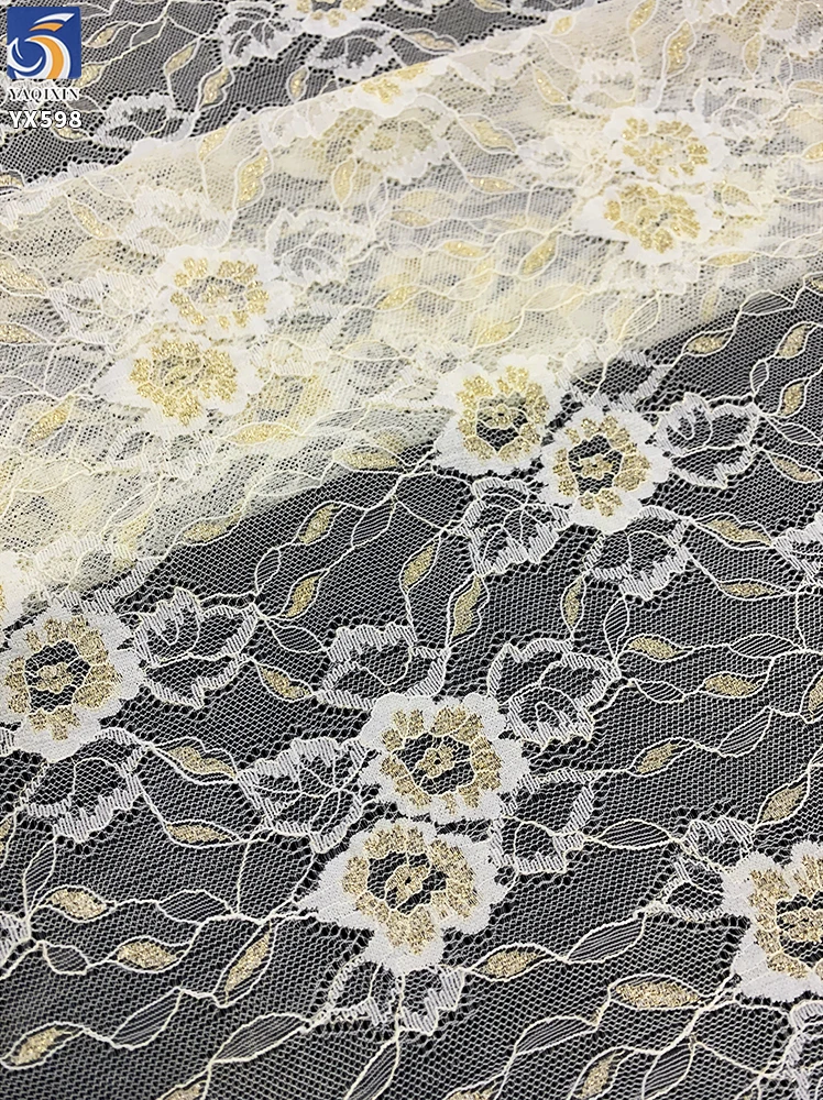 YX598 China Factory Cheap Lace Fabric Multicolor Peony Flowers Knitting Chantilly Lace Fabric for Children's Garments - 图片 2