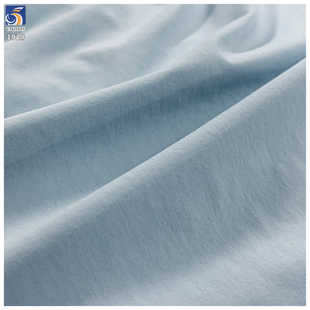 Y-192 150g Lightweight Water Resistant 90% Nylon 10% Spandex Washed Crinkle Stretch Wrinkle Fabric 150cm for Shirt Spring - 图片 5