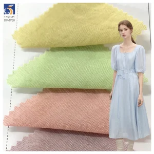 DV-6723 Summer 80g 43% Nylon 57% Rayon Soft Breathable Ice Silk Touch Chiffon Fabric for Casual Dress Wholesale 1 Meter MOQ