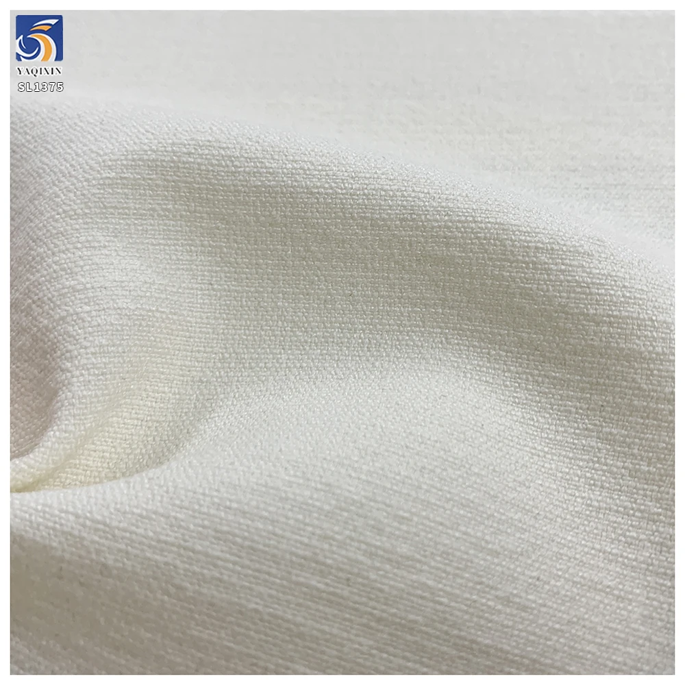 SL1375 290g High Quality Blend 15% Lyocell 3% Wool 2% Spandex 80% Polyester Light Yellow Stretch Fabric Vest Suit Fabric - 图片 2